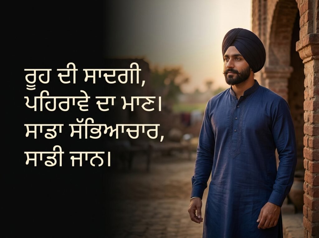 caption on salwar suit in punjabi