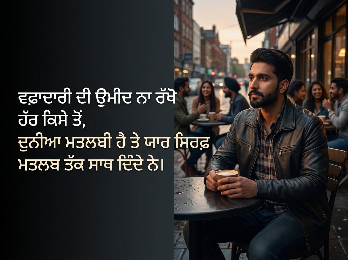 selfish/fake friend quotes in punjabi