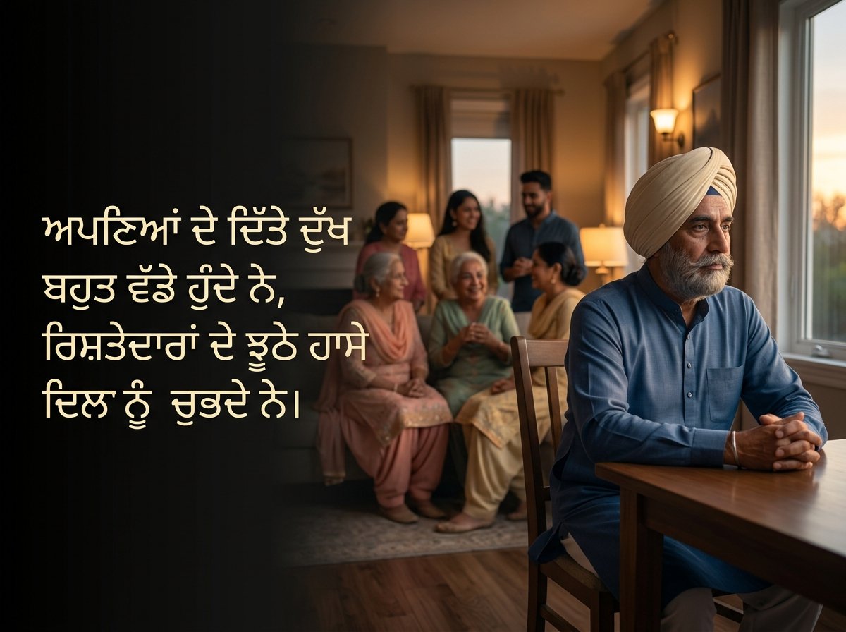 selfish/fake relatives quotes in punjabi