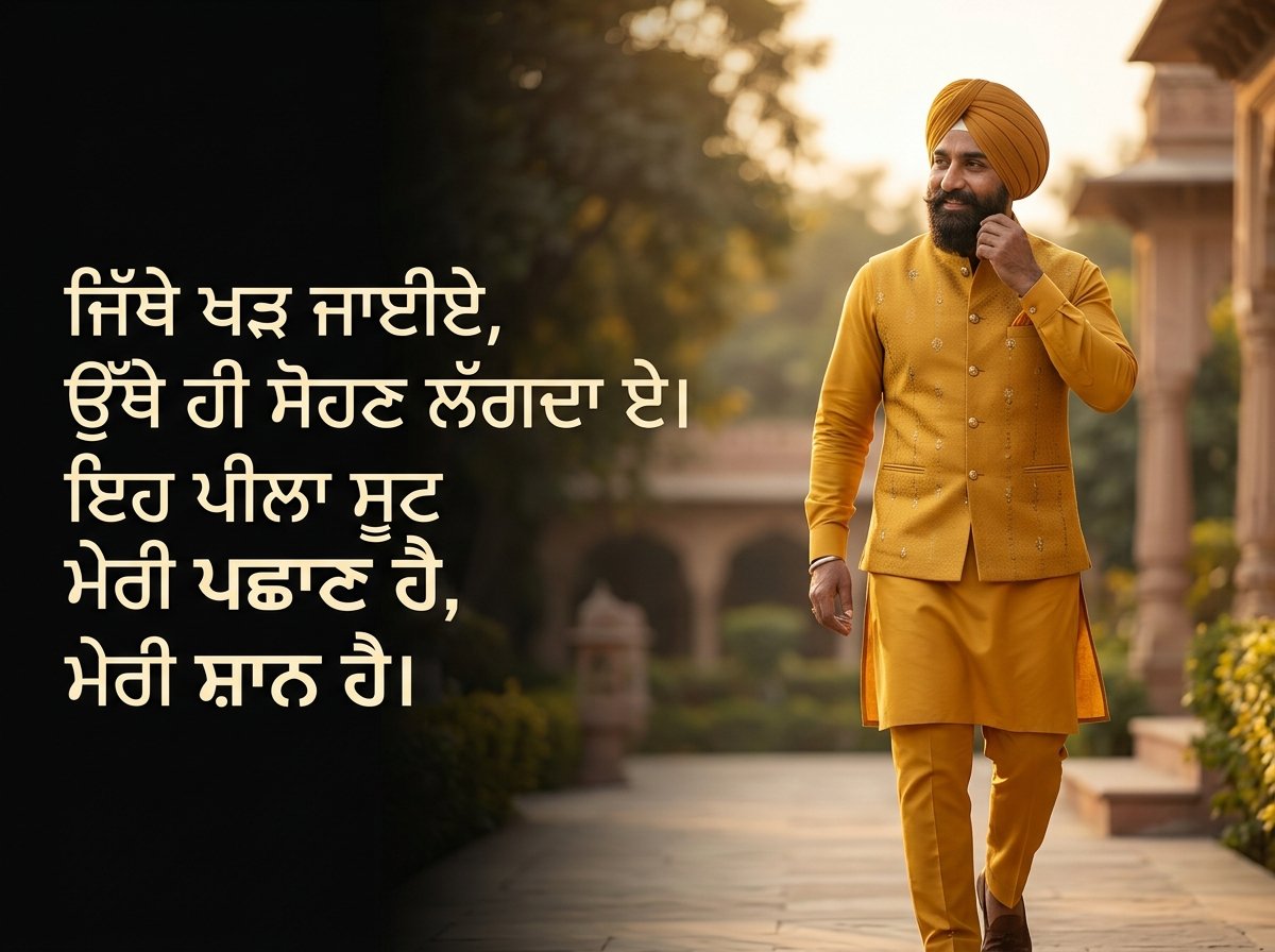 yellow suit quotes in punjabi